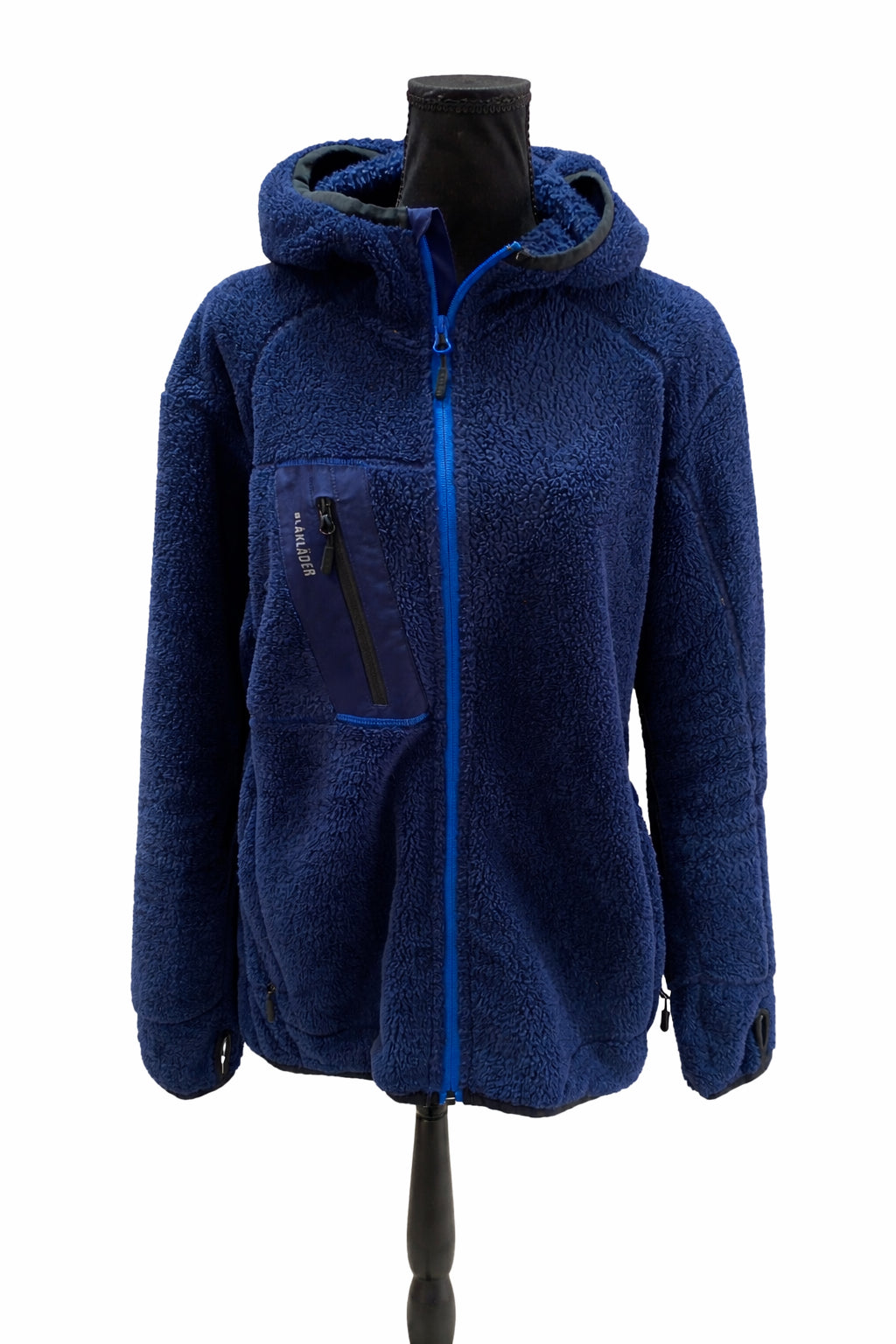 Jachetă Blaklader, fleece albastră, XL, cu fermoar integral și glugă S001278