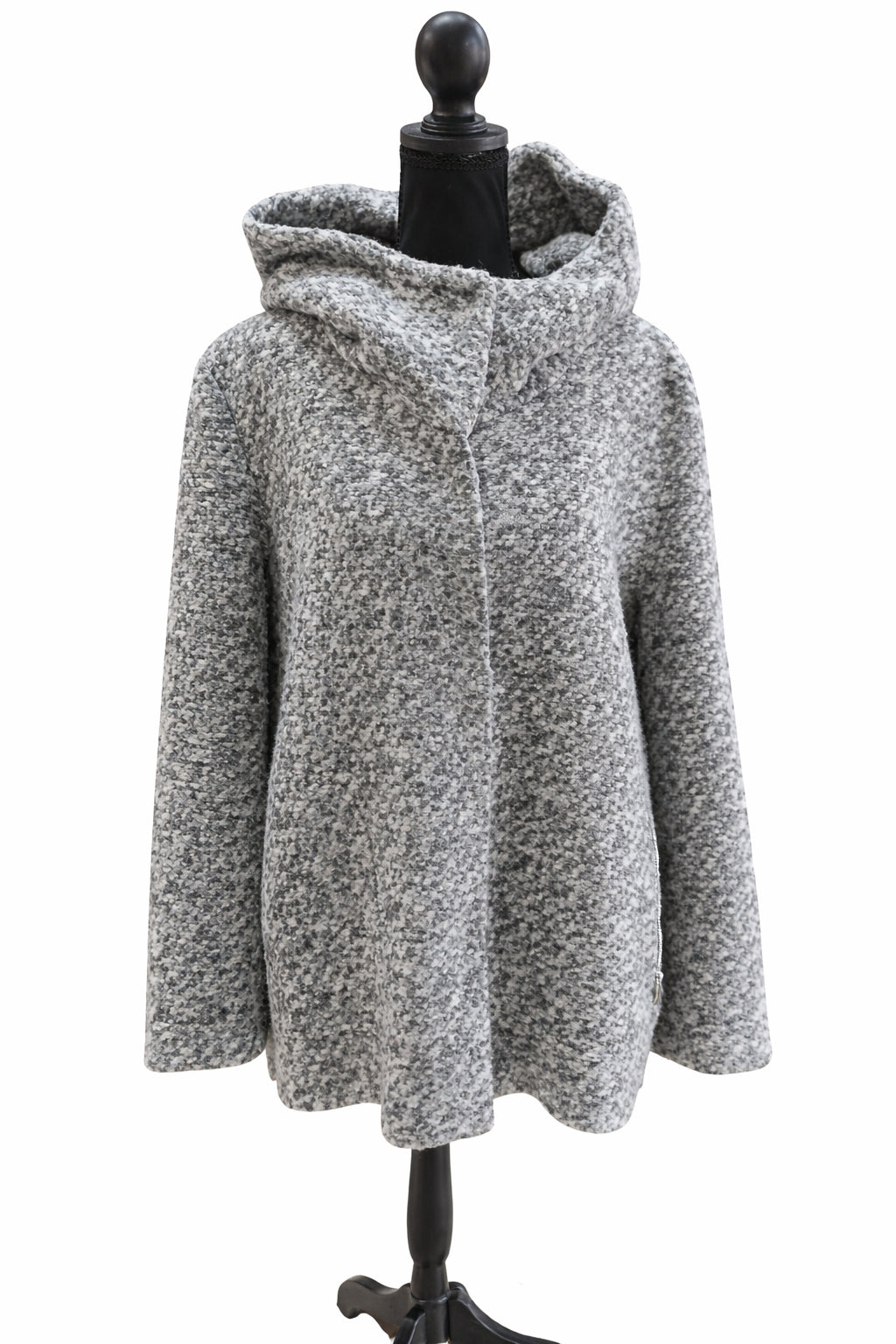 Jachetă Jessica, gri melanj pentru femei, XL, cu glugă S001280