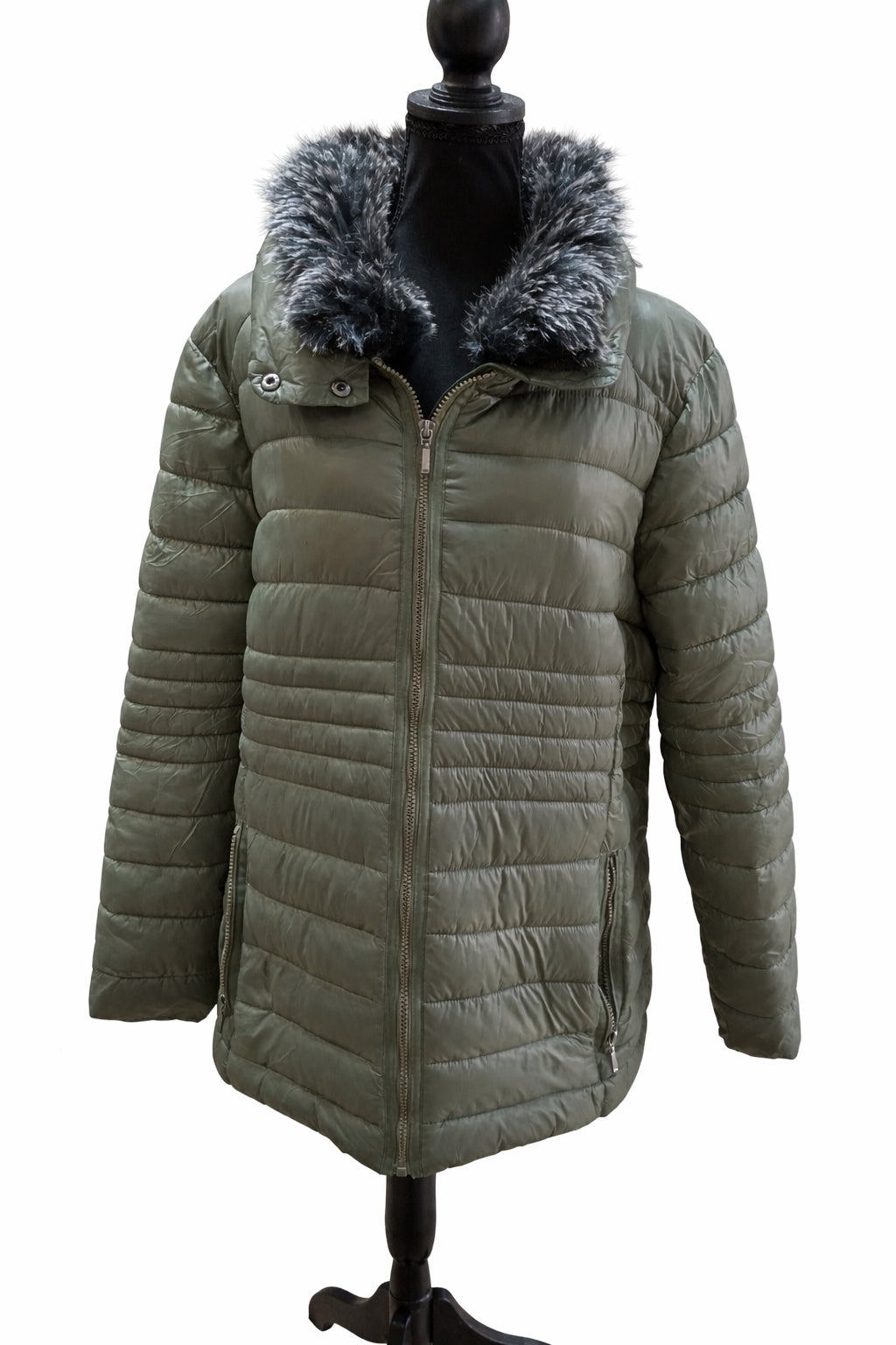 Geacă puffer Blue Flame, verde kaki damă, 48 S001283