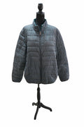 Geacă puffer Lonsdale, gri închis, L/XL, cu fermoar complet și guler înalt SOO1287