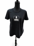 Tricou negru, L, cu imprimeu frontal „Baby Inside” S001311