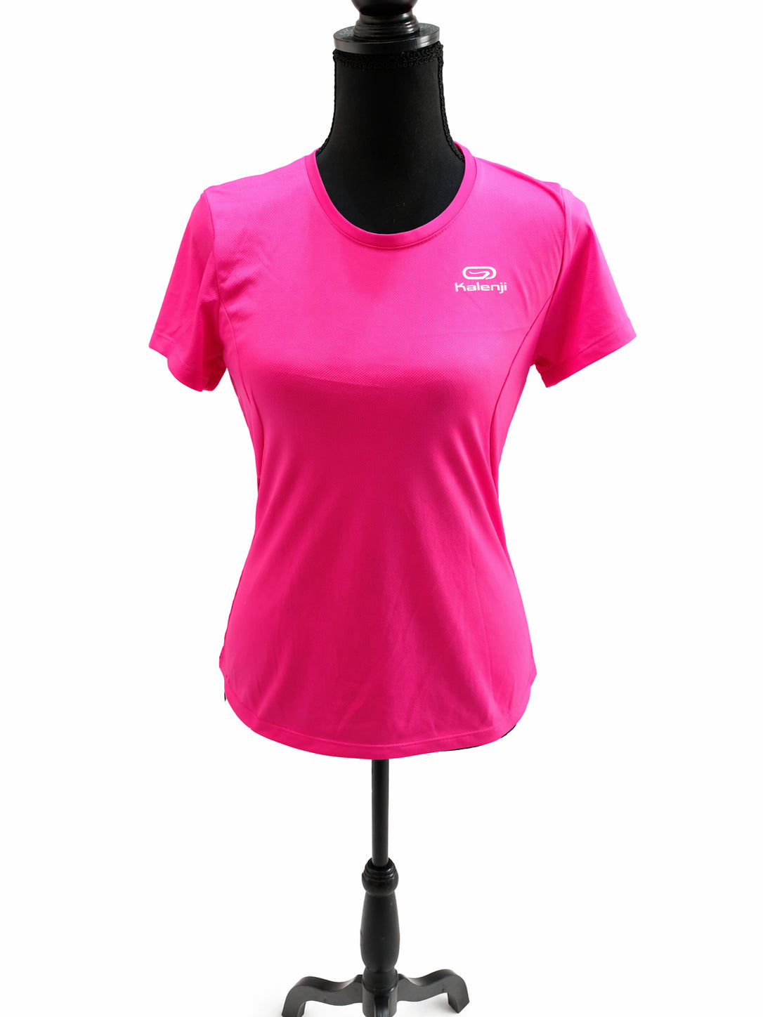 Tricou sport Equarea damă roz intens, 34, cu mânecă scurtă și guler rotund S001310