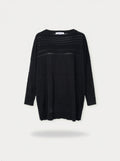 Bluză damă OVS, neagră, XL, cu mâneci lungi și croială lejeră S001301