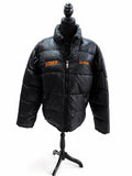 Geacă puffer JRC unisex neagră, L, cu fermoar integral și guler înalt S001297