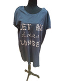 Tricou casual damă gri, XL, cu imprimeu decorativ S001296