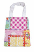 Geantă textilă tip tote multicoloră