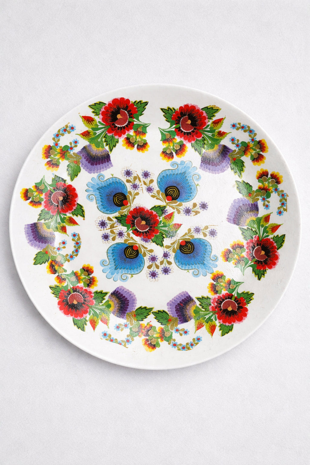 Farfurie decorativă cu motive florale tradiționale H000439