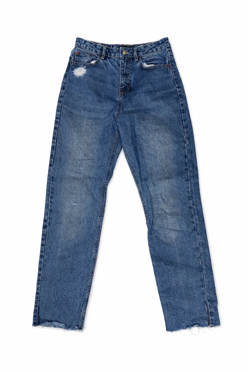 Pantaloni MomFit Denim Albaștri – Femei, Mărime 36, Talie Înaltă, Casual