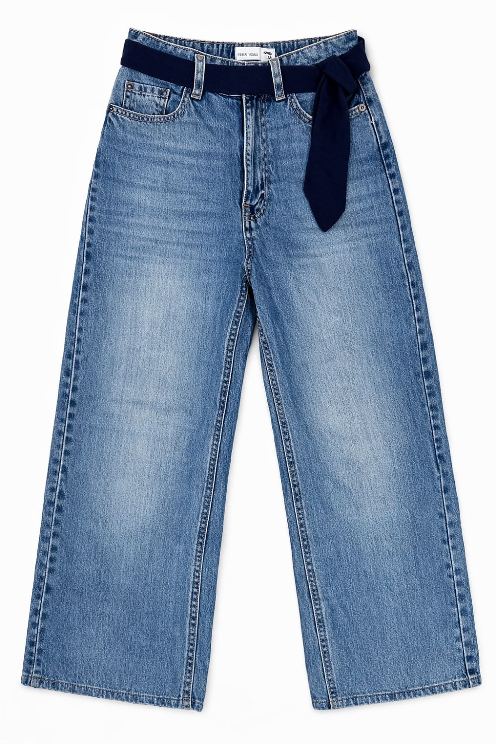 Pantaloni Wide Leg Denim Albastru Deschis – Femei, Mărime 34, Talie Înaltă