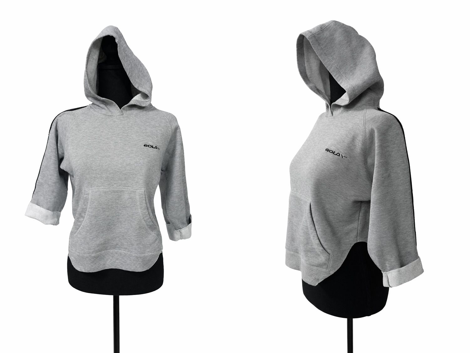 Hanorac Gri cu Glugă și Fleece – Copii, Mărime 128/134, Casual