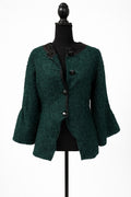 Sacou EssWaap Verde Închis – Femei, Mărime 40, Mâneci 3/4, Casual-Office