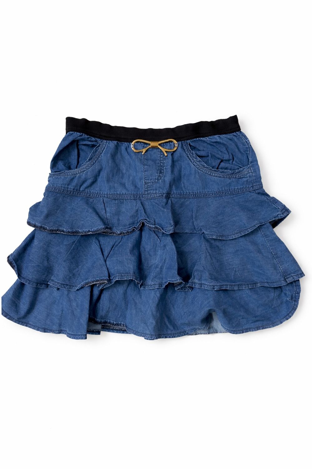Fustă Denim Charles Vogele cu Volane – Femei, Mărime 152, Talie Elastică