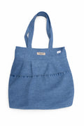 Geantă textilă albastră tip tote din denim