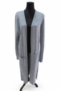 Cardigan Lung Matty Gri Deschis Fără Închidere – Mărime M Femei | Second Hand