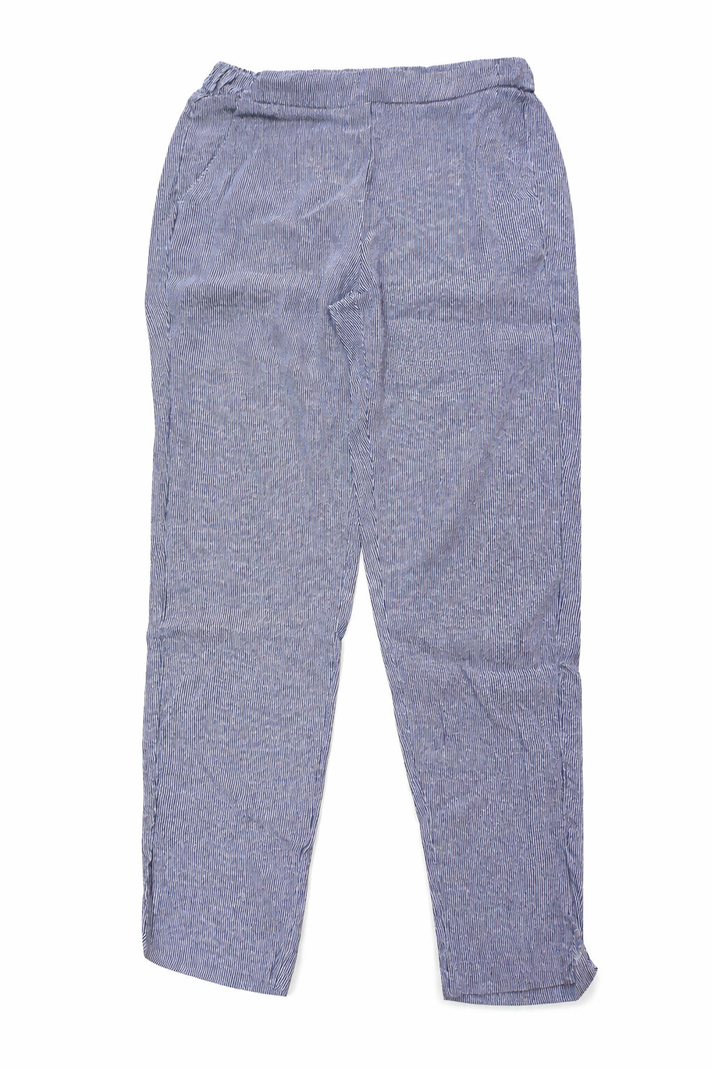Pantaloni Casual Damă Gri cu Dungi Fine și Talie Elastică – Mărime S Femei | Second Hand