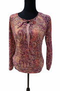 Bluză Sandwich Multicoloră cu Imprimeu Paisley – Mărime M Femei | Second Hand