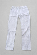 Pantaloni BS Fashion Albi cu Imprimeu Reptilă – Mărime 36 Femei | Second Hand