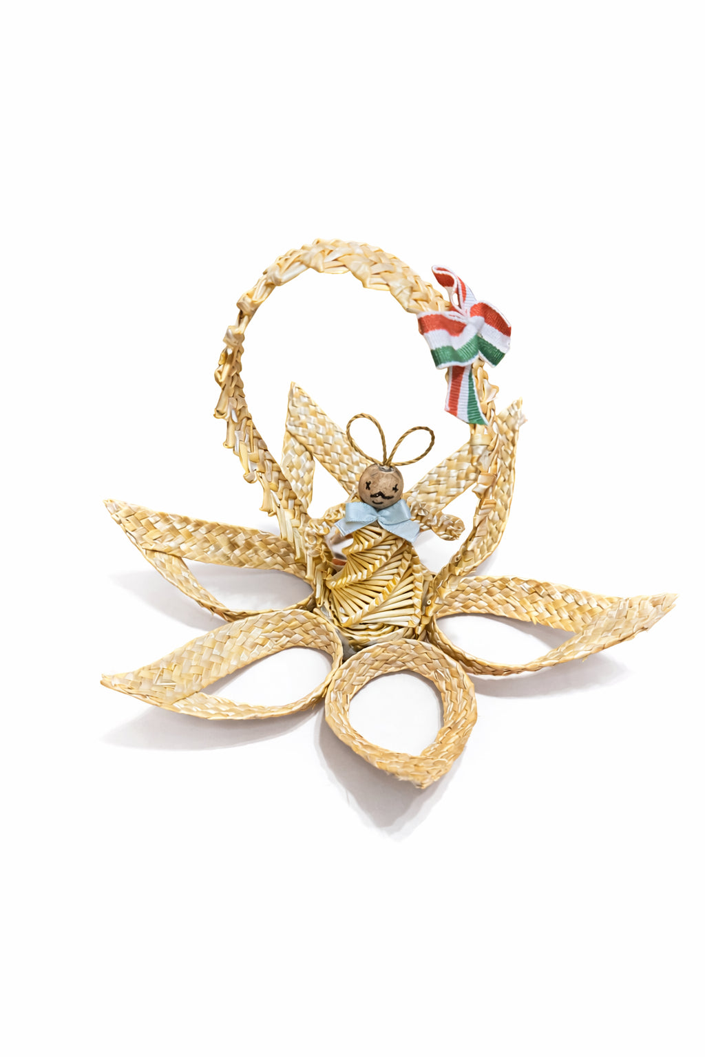 Coș Decorativ Formă Floare din Paie – Handmade Eco, Ideal pentru Ouă