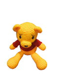 Jucărie Croșetată Winnie the Pooh Handmade – Galben & Roșu