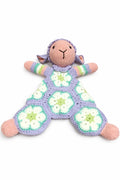 Păturică Doudou cu Miel Croșetat – Jucărie Handmade pentru Bebeluși Pastel
