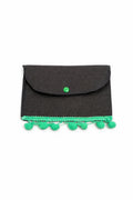 Portofel plic textil negru mic