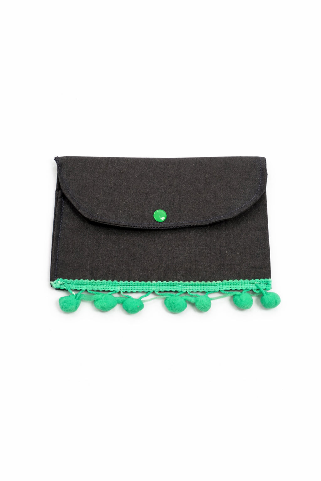 Portofel plic textil negru mic