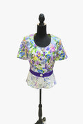 Sacou Viada, florală multicoloră, mărime M