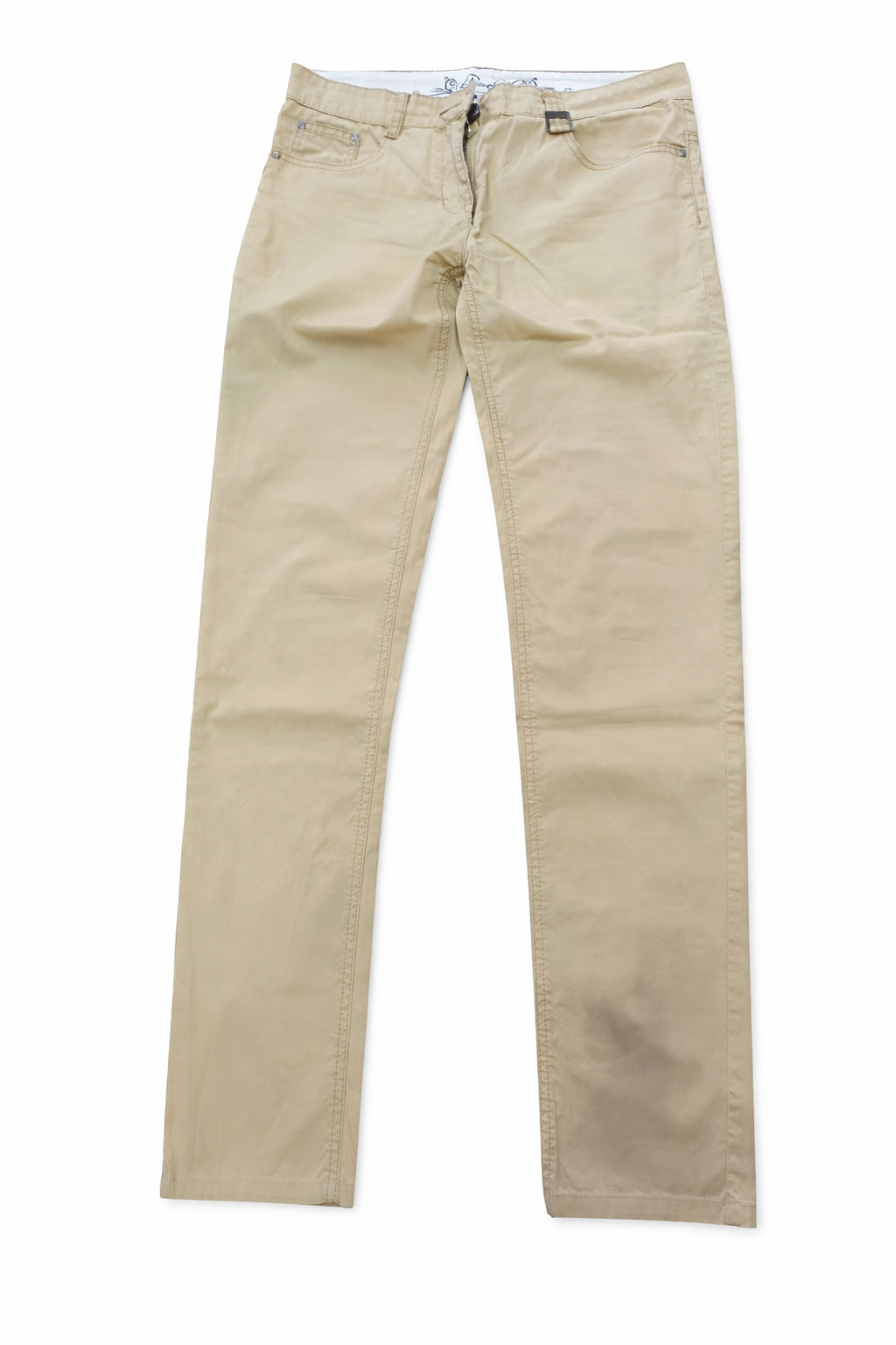 Pantaloni Casual Budmil Bej din Bumbac – Croială Lejeră Mărime XS Femei | Second Hand