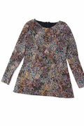 Bluză Damă Floral Multicolor cu Mâneci Lungi – Mărime XS/S Femei | Second Hand