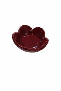 Suport candelă decorativ bordo, model floral