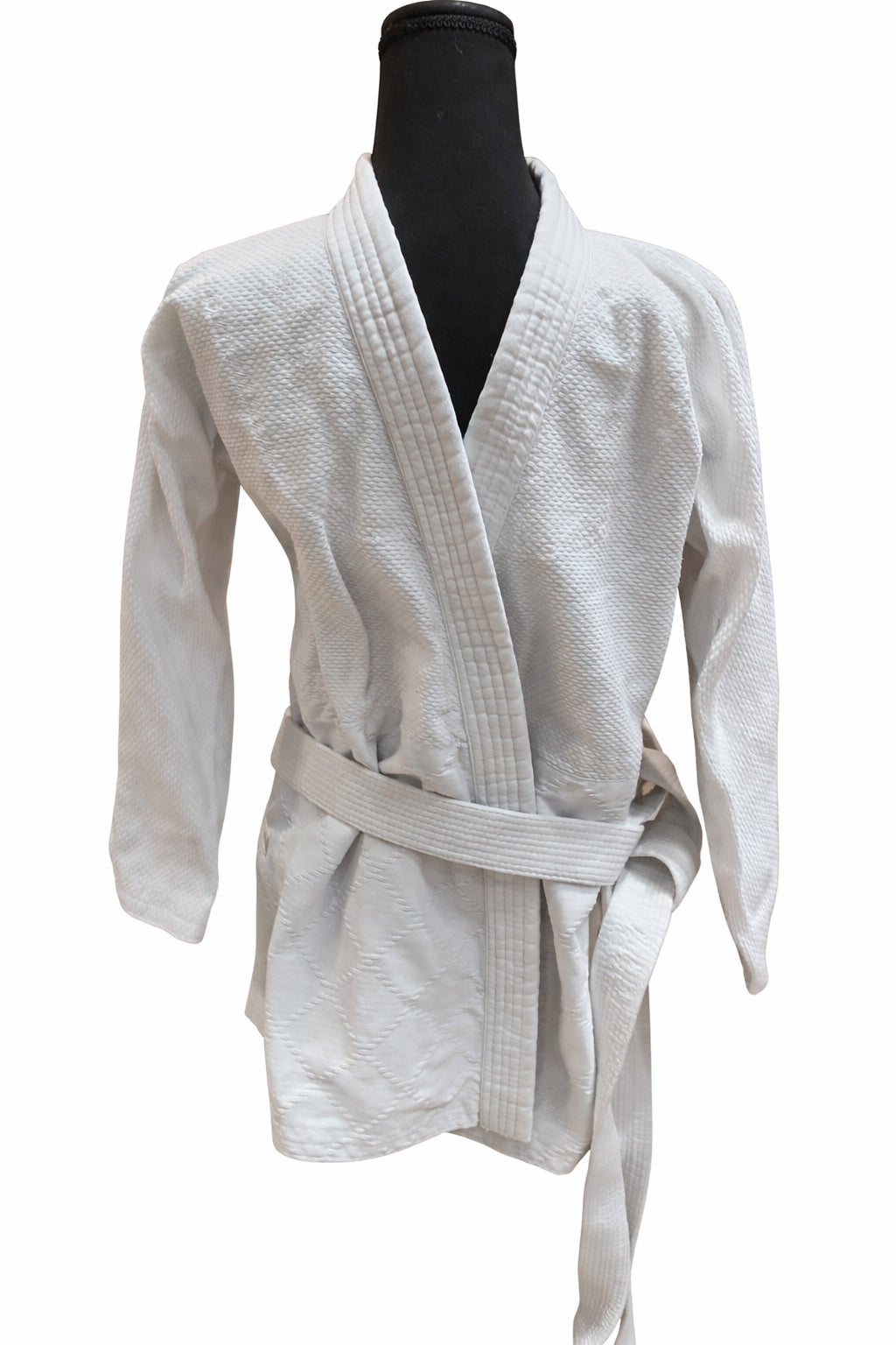 Halat tip kimono Decathlon, alb unisex, mărime 160 cm