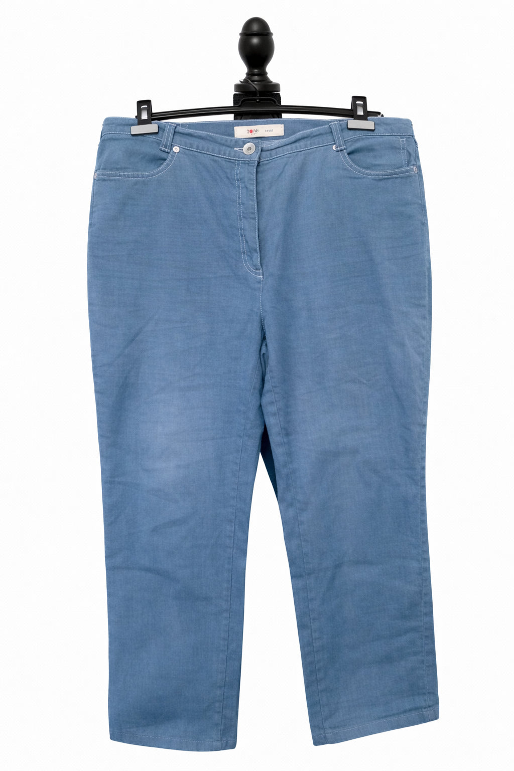 Pantaloni din denim albastru deschis, mărime 46