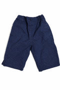 Pantaloni scurți, copii, 105/110, albastru închis cu imprimeu discret cu buline albe