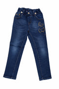 Pantaloni termici din denim, copii, 122, albastru închis