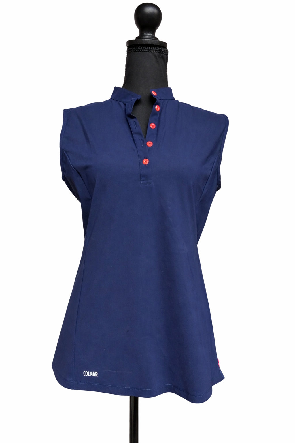 Bluză Colmar pentru femei, tip polo, bleumarin, mărime M/L, fără mâneci