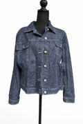 Jachetă Snap din denim albastru închis, mărime 40