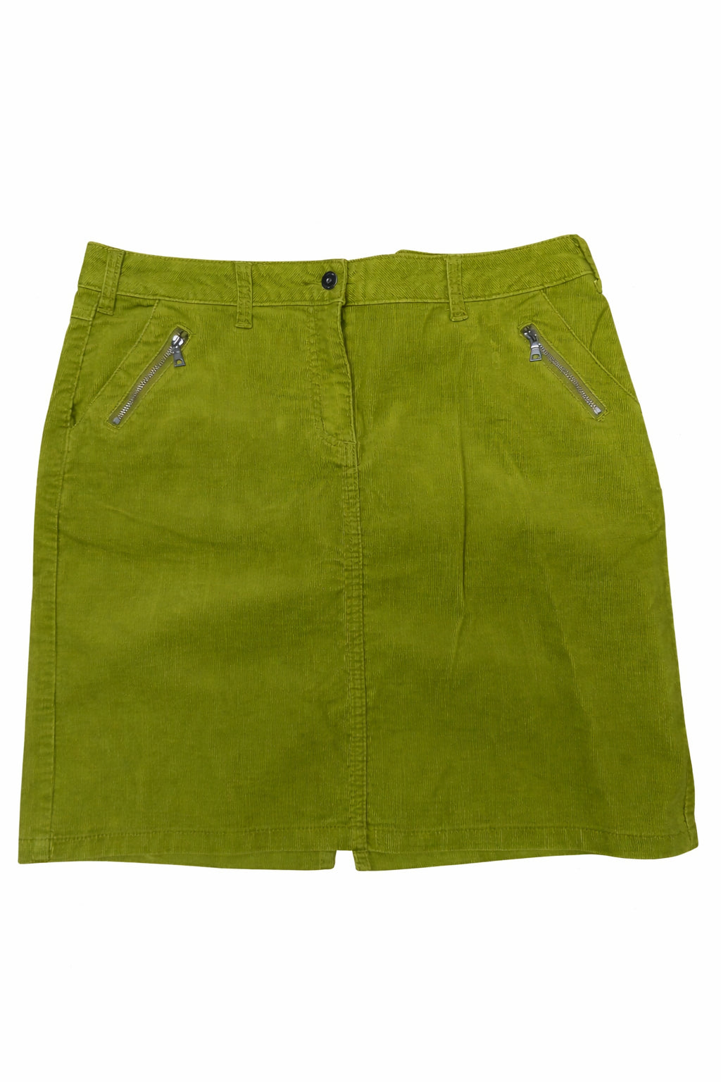 Fustă Woman by Tchibo, verde din catifea reiată (corduroy), mărime 44