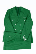 Costum bărbătesc verde smarald, mărime XL, compus din sacou și pantaloni