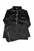 Pijama din satin negru, mărime L