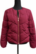 Geacă matlasată bordo Divided-H&M pentru femei mărime 38