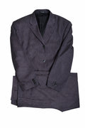 Costum BOSS pentru bărbați, mărime estimată 52, culoare gri închis cu dungi fine (pinstripe)