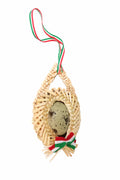 Decorațiune Ou din Paie – Handmade cu Șnur Tricolor, Rustic & Sezonier