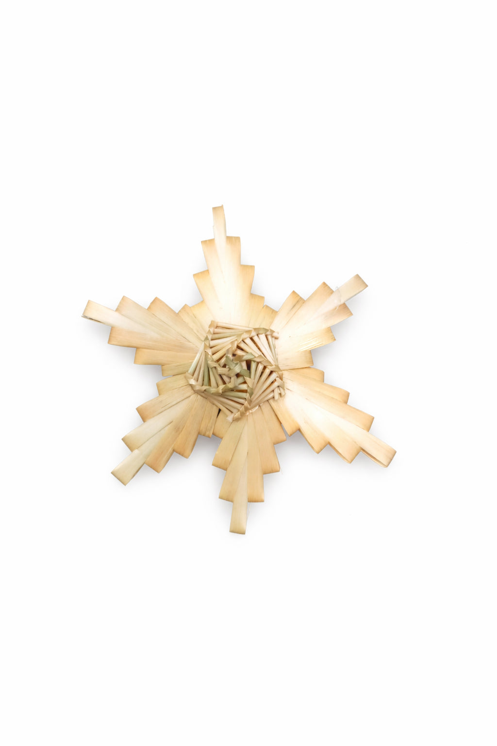 Ornament din Paie Fulg de Nea – Handmade, Decor Eco de Sărbători