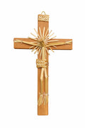 Cruce din Lemn cu Ornamente din Paie – Handmade, Decor sau Cadou