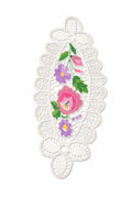 Mileu Dantelă Crem – Broderie Florală Multicoloră 31x14 cm