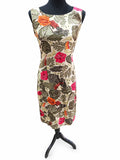 Rochie fără mâneci cu imprimeu floral tropical, S