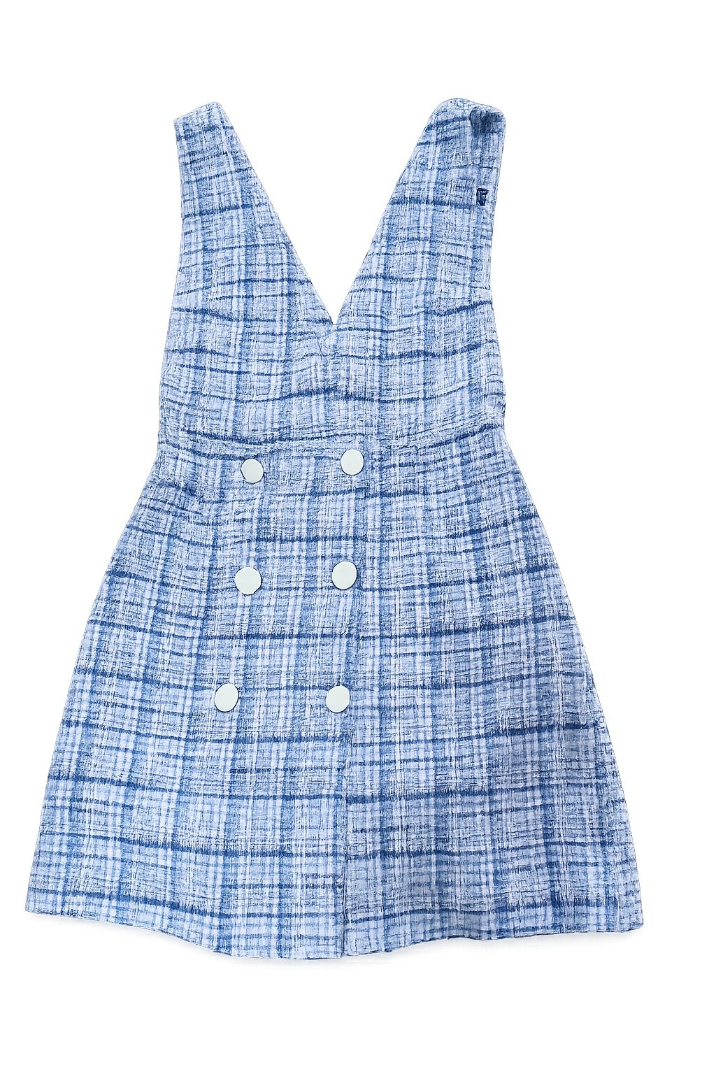 Sarafan albastru Zara tip tweed