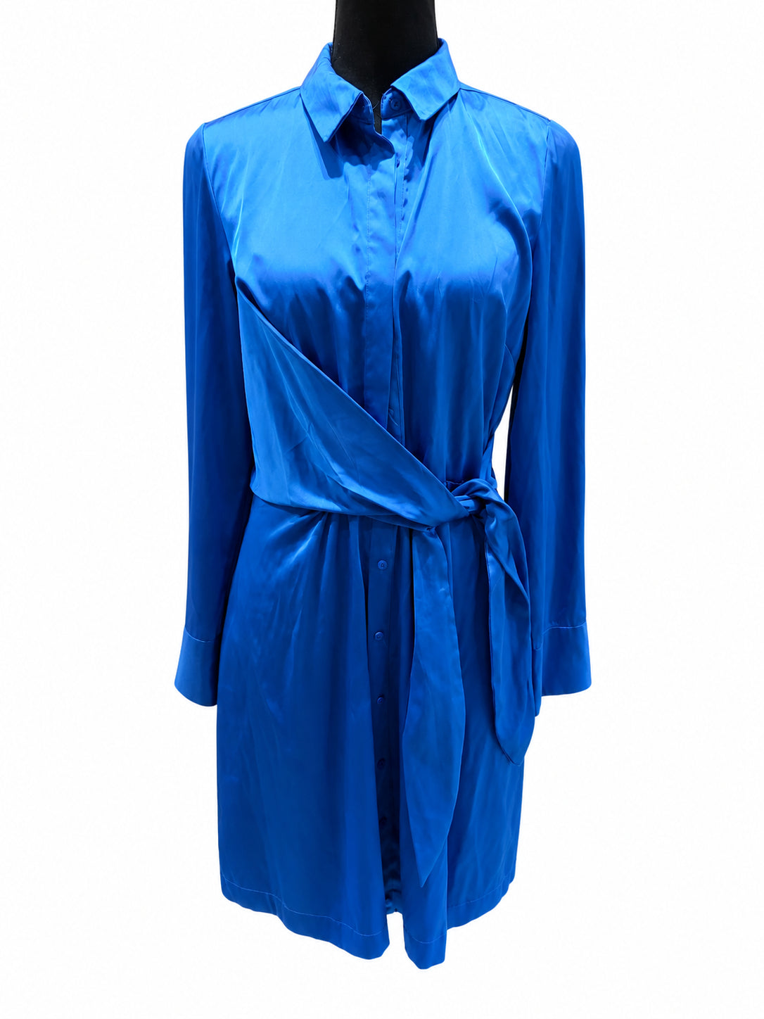 Rochie Mphito tip cămașă albastru electric, 36