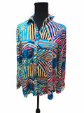Cămașă Boteli, multicoloră cu imprimeu abstract, M/L