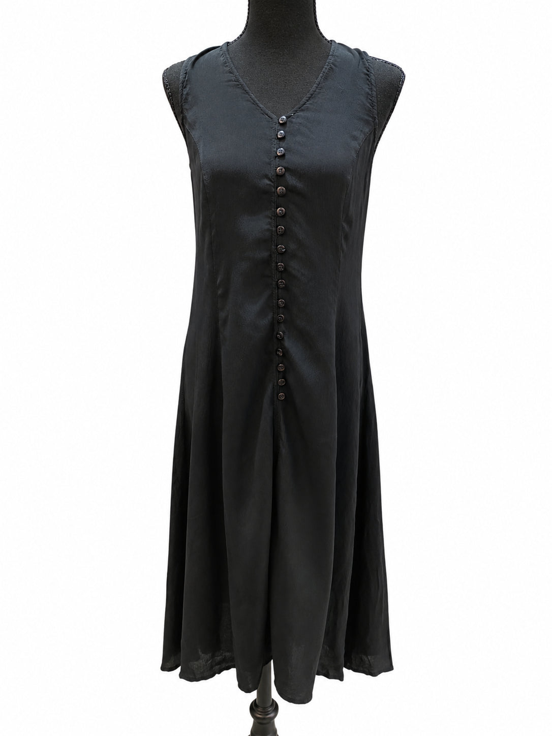 Rochie neagră fără mâneci Mira, M